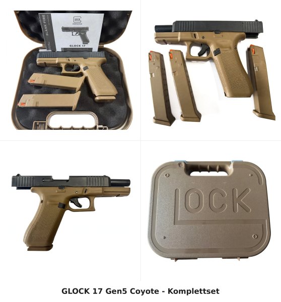 Glock 17 Gen5 Coyote 9mm P.A.K. PTB 1068 im orig. Glock Coyote Koffer + 3 Magazine + Kaufbeleg – Bild 3