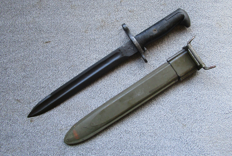 Bajonett Seitengewehr für US Garand M1 Hersteller UC Utica Cutlery 1942 PAL MODE 2WK Fertigung Flami – Bild 2