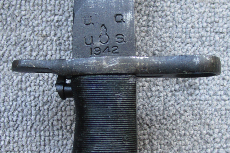Bajonett Seitengewehr für US Garand M1 Hersteller UC Utica Cutlery 1942 PAL MODE 2WK Fertigung Flami – Bild 4