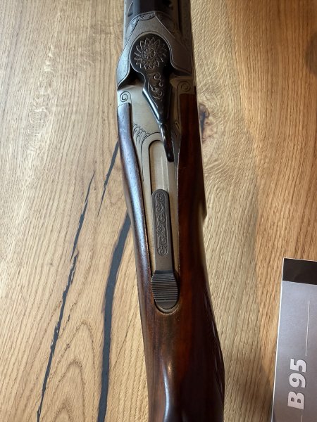 Blaser BBF BS 95 im Kaliber 7x57R/12/76 mit Keppler Einstecklauf 5,6x50R, super Zustand, Luxus Holz – Bild 6