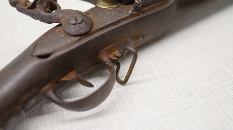 Historischer Steinschloss Vorderlader um 1800 119 cm – Bild 6