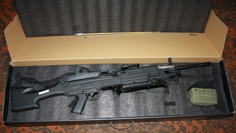 A&K M249 MK2 Polymergehäuse AEG 6mm BB schwarz – Bild 1