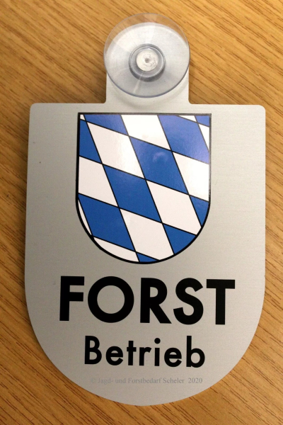 Autoschild für Windschutzscheibe FORST Betrieb ALU Wappenschild Forstbetriebschild NEU – Bild 2