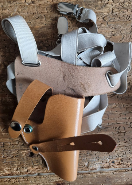 Original Leder-Schulterholster braun Für Taschenpistolen (z.B. Walther TPH / 6,35mm) – – Bild 1