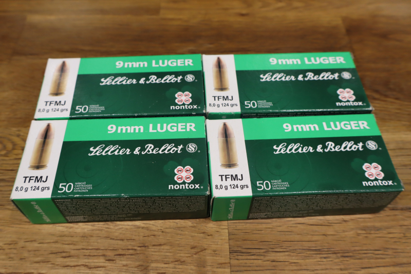 200 Schuss 9mm Luger S&B NonTOX 8,0gr – Bild 1
