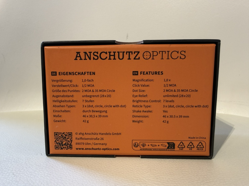 Anschütz Optics Reflex Pro wide Reflexvisier – Bild 2