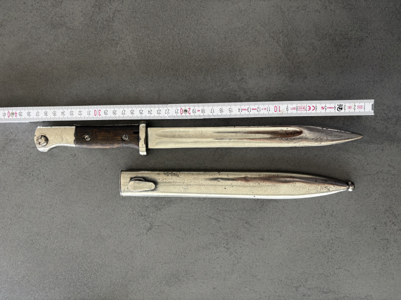 Bajonett K98 , 84/98 , Chrom , vernickelt – Bild 1