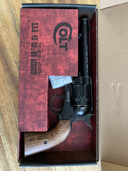 Umarex Colt SAA CO2 Revolver Kaliber 4,5mm BB mit Holzgriffschalen – Bild 2