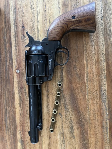 Umarex Colt SAA CO2 Revolver Kaliber 4,5mm BB mit Holzgriffschalen – Bild 5