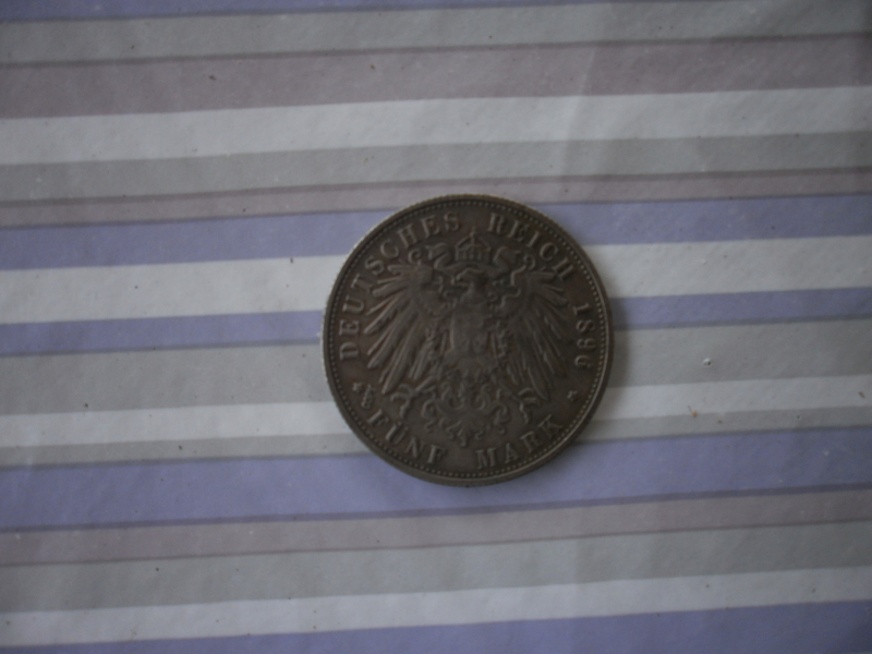 Freie Hansestadt Hamurg fünf Mark 1896 Kopie – Bild 2