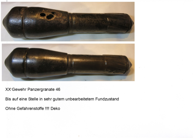 Seltene XX Gewehr Panzergranate 46,,,, Deko – Bild 1