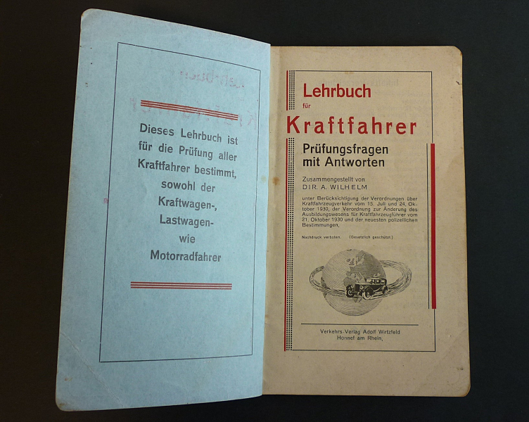 Altes Heft Lehrbuch für Kraftfahrer Prüfungsfragen 1930 – Bild 2