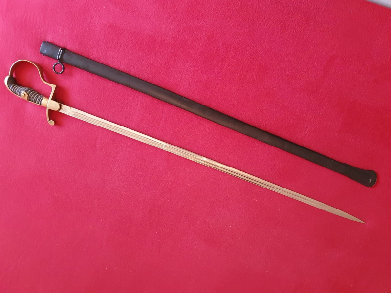 Original Preußischer Infanterie Kürassier Offiziers Degen m. Scheide Herst. Siegfried Waffen – Bild 2