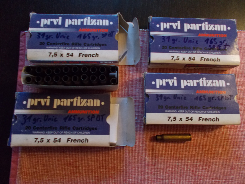 Prvi Partizan Hülsen, 7,5 x 54 MAS, 80 Stück, verzündert und rekalibriert – Bild 1