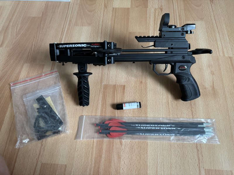 X-BOW fma SUPERSONIC Armbrust inkl. Red Dot & Bolzen – Bild 1