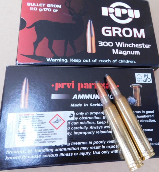 .300WinMag/170 grs. Grom PPU A-377# 20 stk. – Bild 1