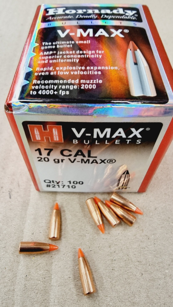 .17/20grs V-Max Geschosse Hornady 100 Stk. #21710 # – Bild 1