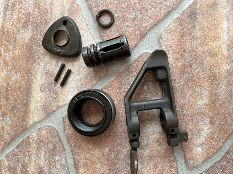 M16A1 CAR15 XM177 AR15 Laufteilesatz Gasblock Kornträger Taper Pin Birdcage Barrelnut 5,56x45NATO – Bild 1