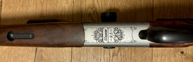 Blaser BBF 95 Luxus 8x57 IRS / 12/76 + Zeiss Conquest V6 2,5-15x56 + Blaser Sattelmontage – Bild 4