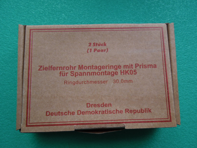Rarität! 100% Orig. HECKLER & KOCH 05 Spann-Montage 30mm RINGE m. RILLE BH 8,5mm 1989 made in DDR – Bild 4