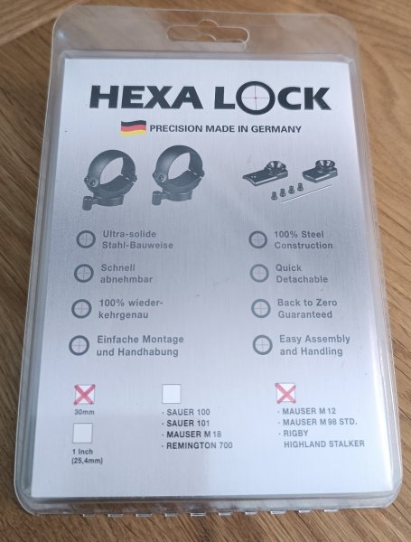 HEXALOCK Montage 30mm - MAUSER M12 / M98 STD. – Bild 1