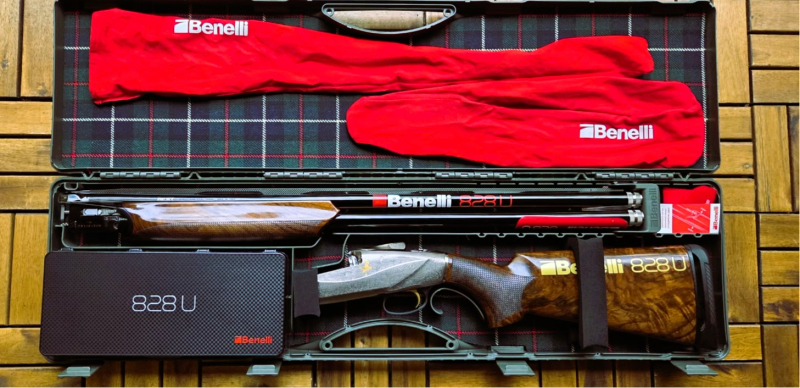 Gebrauchte Benelli 828U Bockdoppelflinte, Limeted Edition Kal.12/76 im Koffer,Schaft Einstellbar – Bild 3