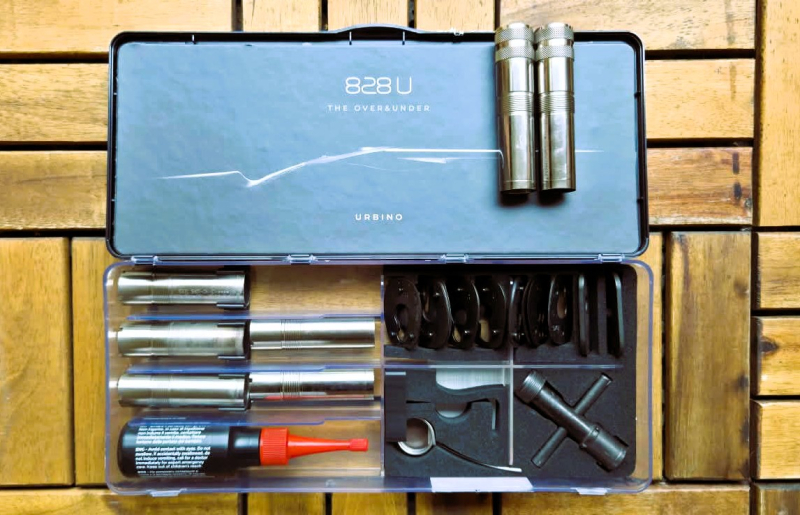 Gebrauchte Benelli 828U Bockdoppelflinte, Limeted Edition Kal.12/76 im Koffer,Schaft Einstellbar – Bild 5