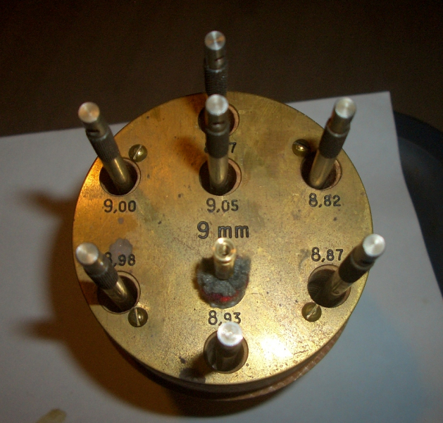 SELTEN Laufmaß Messlehren 9mm Luger/Parabellum von der schwedische Armee SELTEN – Bild 1