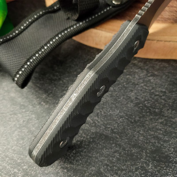 Stonewash Tactical Outdoor Messer – feststehende Edelstahlklinge, Kunststoffgriff, mit Scheide – Bild 6