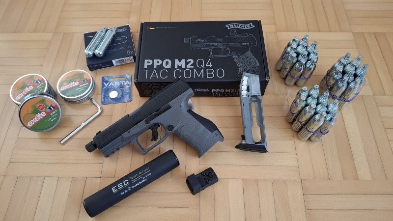 Starterset Walther PPQ M2 Q4 TAC Combo 4.6" Set + Schalldämpfer – Bild 1