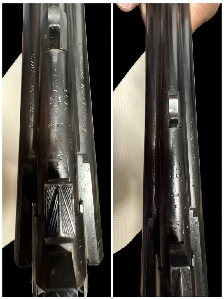 Suhler Vorkriegsdrilling aus 1924 (Kal. 16/65 & 8x57 IR) – Klassiker mit schöner Gravur – Bild 2