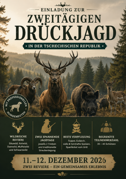 ZWEITÄGIGEN DRÜCKJAGD IN DER TSCHECHIEN - LETZTE 12 PLÄTZE – Bild 2