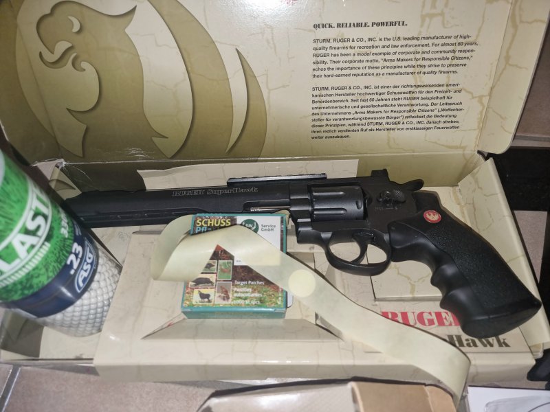 Ruger Super Hawk 8 Zoll 6mm BB CO2 Revolver schwarz – Bild 2