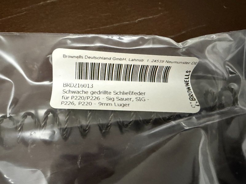 Schliessfeder SIG Sauer P226 – attēls 1