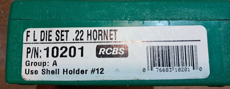 22 Hornet RCBS Langwaffenmatrizensatz Full Length Rifle 2-Die-Set – Bild 1