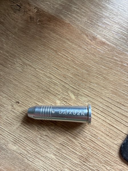 Pufferpatrone Alu, Kaliber 5,6 × 52 R – Bild 1