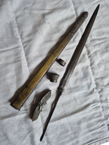 Ersatzteile - Heeresoffiziersdolch Klinge Dolchklinge Parierstange Knauf Dolchscheide Hersteller WKC – Bild 4