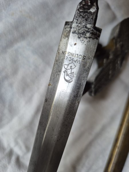 Ersatzteile - Heeresoffiziersdolch Klinge Dolchklinge Parierstange Knauf Dolchscheide Hersteller WKC – Bild 2