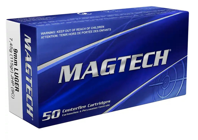 9mm JHP 7,45g/115grs. Magtech – Bild 1