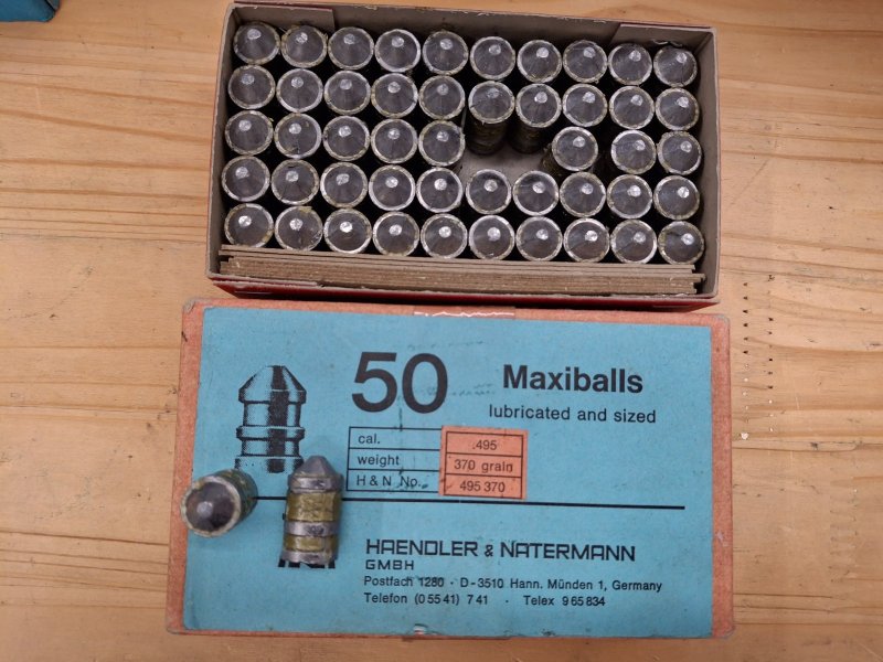 Maxiballs von H&N, cal. .495, 370 grain – Bild 1