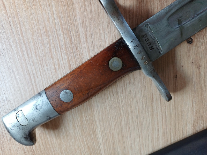Schweizer Bajonett Modell 1889-99 f.K11, Koppelschuh – Bild 3