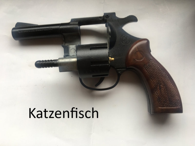 Sehr selten: Umarex Taschenrevolver 6mm mit Schwenktrommel und Abschussbecher, PTB317, 80er Jahre – Bild 4