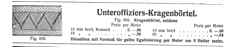 Nastro per sottufficiale austro-ungarico WW1. K.u.K. – Bild 3