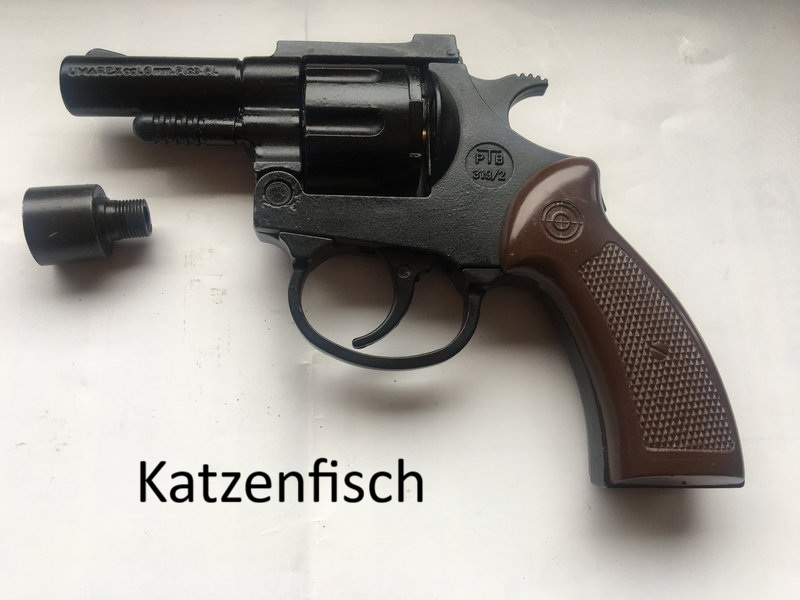 Neuwertiger Umarex Taschenrevolver 6mm Kipplauf Mod.343 mit Abschussbecher,PTB319/2, 80er/90er Jahre – Bild 1