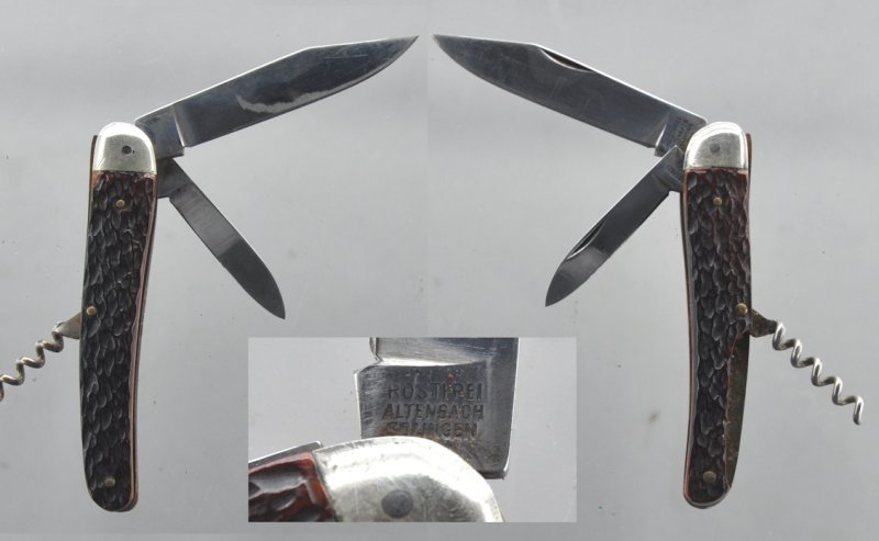 Schönes, altes Taschenmesser mit Horngriffschalen – Bild 1