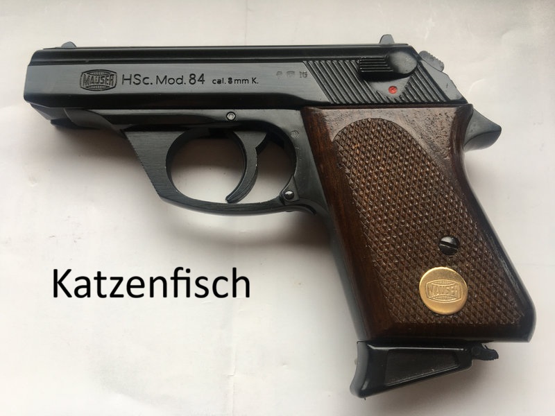 Mauser HSC 84, neuwertig, hochglanz brüniert, Holzgriffschalen, orig. verpackt, 40 Jahre alt!!!!!!!! – Bild 2