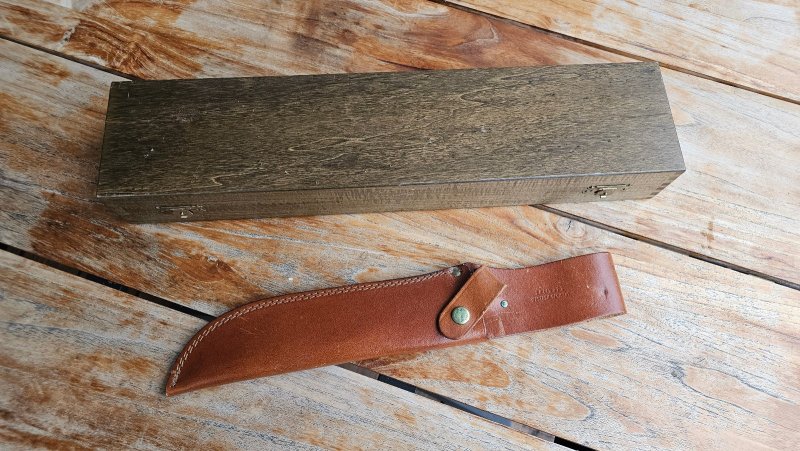 Original Puma Bowie – Handmade Germany | Sammlermesser mit Lederscheide & Box – Bild 3