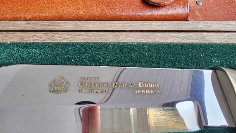 Original Puma Bowie – Handmade Germany | Sammlermesser mit Lederscheide & Box – Bild 2