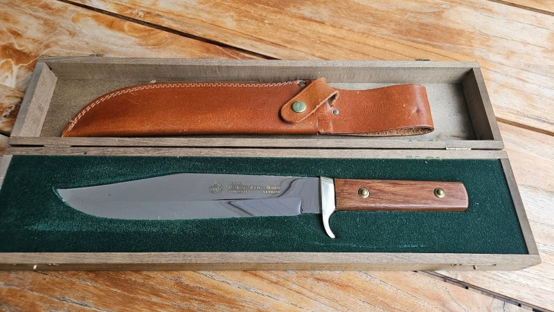 Original Puma Bowie – Handmade Germany | Sammlermesser mit Lederscheide & Box – Bild 1
