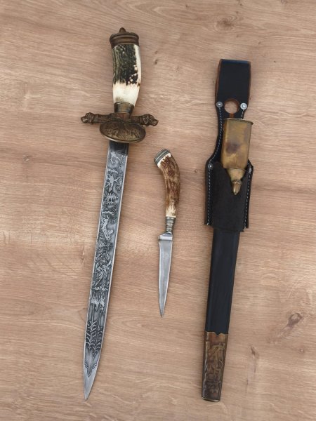 Hirschfänger mit Beimesser – obrázek 2